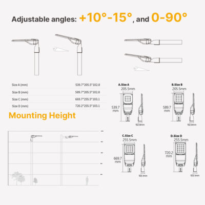 outdoor waterproof LED street lights