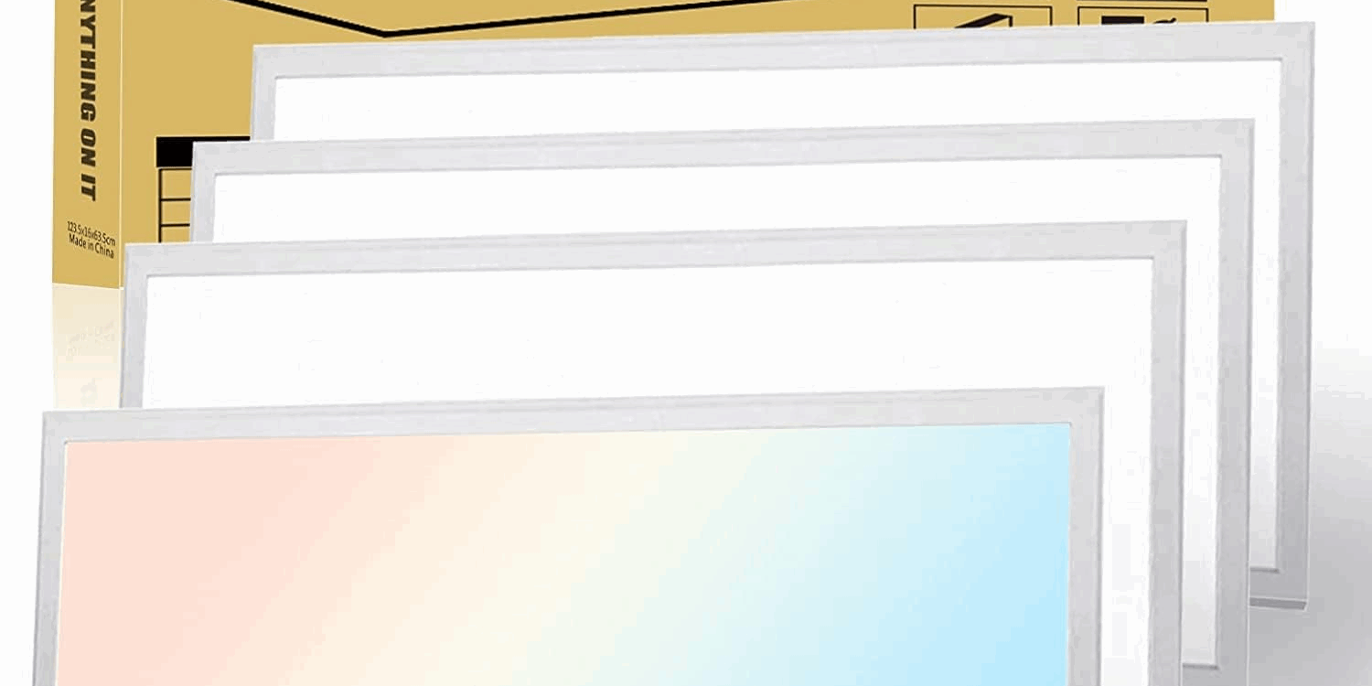 LED flat panel light backlit fixture