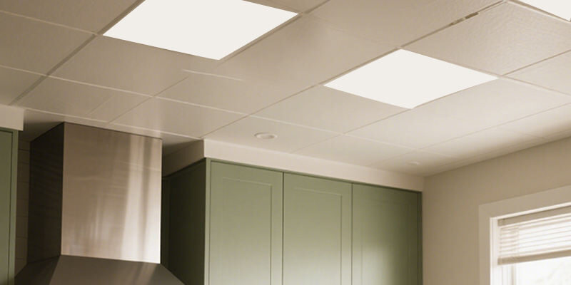 LED panel light for office ceilings